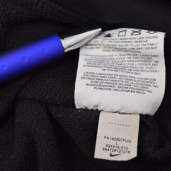 Nike Hoodie Women Large Spellout Thumb Holes Therma Fit Pocket Pullover Sporty - Picture 9 of 10